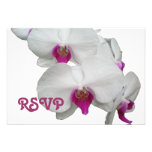 White Orchid RSVP Card Personalized Invites
