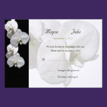 White Orchid RSVP Invitation invitations