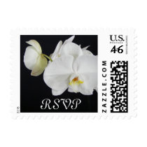 White Orchid RSVP Stamp