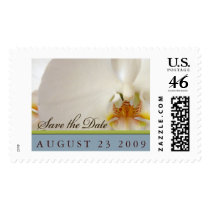 White orchid save the date stamps