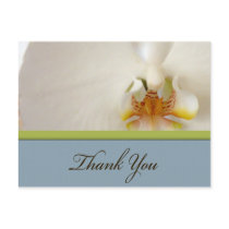 White Orchid thank you card postcards