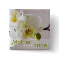 White Orchid • Wedding Button by SabineStGreetings White Orchid • Wedding Button