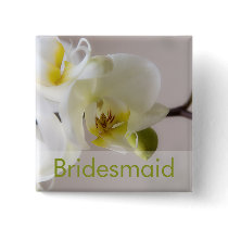 White Orchid • Wedding Button by SabineStGreetings White Orchid • Wedding Button