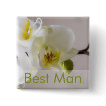 White Orchid • Wedding Button by SabineStGreetings White Orchid • Wedding Button