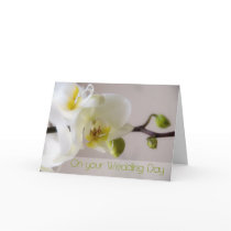 White Orchid Wedding Congratulation Card by SabineStGreetings White Orchid Wedding Congratulation Card