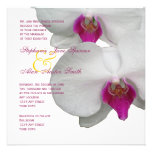 White Orchid Wedding Invitation