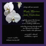 White Orchid Wedding Invitation 5.25x5.25 invitations