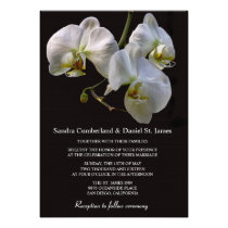 White Orchid Wedding Invitations invitations