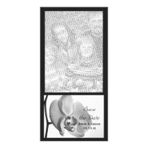 White Orchid Wedding Save the Date Photo Card