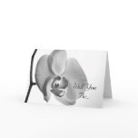 White Orchid Will You Be My Bridesmaid Card