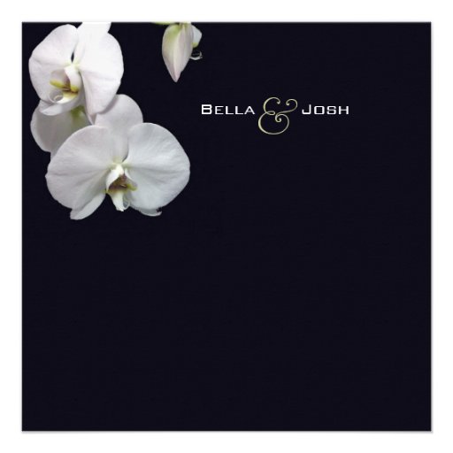 White Orchids Bridal Shower Invitation