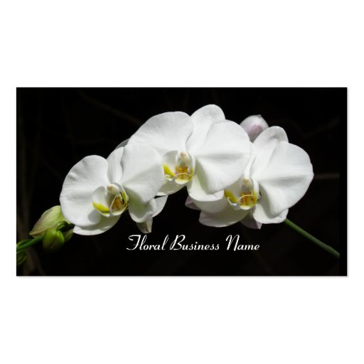 White Orchids Business Card (front side)