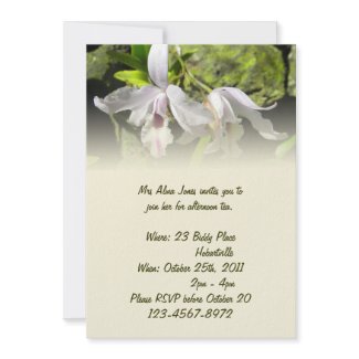 White Orchids Invitation
