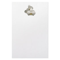 White Orchids Custom Stationery