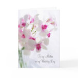 White orchids Thank you Mother for my Wedding Greeting Cards