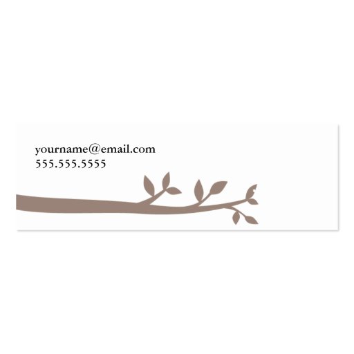White OWL in the woods Business Card Templates (back side)