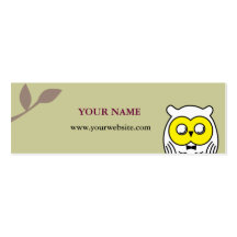 White OWL in the woods Business Card Templates