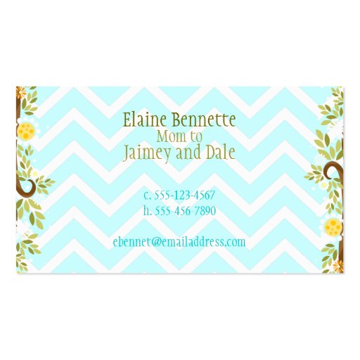 White Owls - Custom Mommy Calling Card Business Card