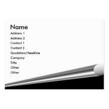 White Page Curl Profile Card Business Cards