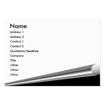 White Page Curl Profile Card Business Cards