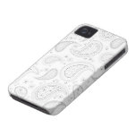 White paisley pattern stylish iphone 4 casemate