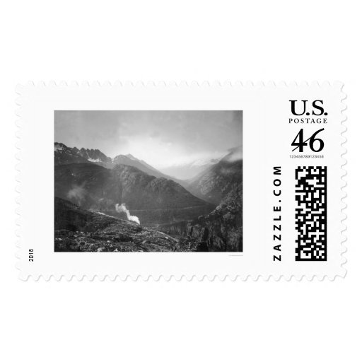 White Pass Railroad Train Alaska 1910 Postage
