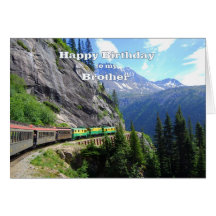 White Pass & Yukon Route Brother Train Birthday Greeting Card