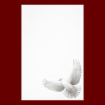 White Peace Dove Stationery stationery