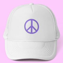White Peace Hat in Purple hats