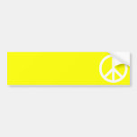 White Peace Sign Bumper Sticker
