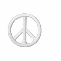 White Peace Sign embroidered shirts by BeachOfEden White Peace Sign embroidered shirts