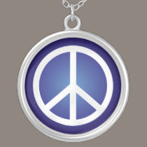 White Peace Symbol necklaces