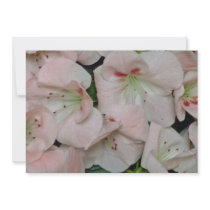 white Peach azalea blossoms flowers Custom Invites