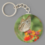 White Peacock Butterfly Keychain keychains