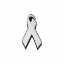 white/pearl awareness ribbon embroidered shirts