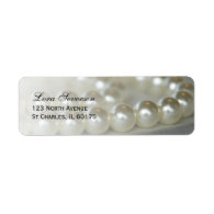 White Pearls Return Address Label