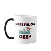 White Pelican Geek mugs by AnimalShirts White Pelican Geek mugs