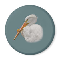 White Pelican Magnet by GrandmaDee White Pelican Magnet