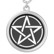 White Pentacle Necklace