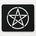 White Pentagram Mousepad