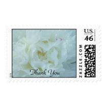 White Peonies Wedding Thank You Postage Stamps stamps