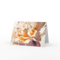 White Peony Fine Art Watercolor Greeting Card by lillyarts White Peony Fine Art Watercolor Greeting Card