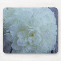 White Peony Mousepad mousepads