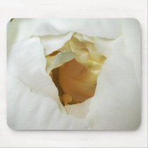 White Peony Mousepad mousepads