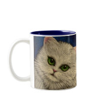 WHITE PERSIAN ANGEL CAT  Mug