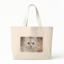 White persian Cat Tote Bag
