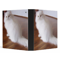 White Persian Cat Binder