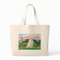 White Persian Cat - Blossoms bags by catartgifts White Persian Cat - Blossoms bags