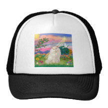 White Persian Cat - Cloud Angel Mesh Hats