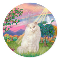 White Persian Cat - Cloud Angel Stickers